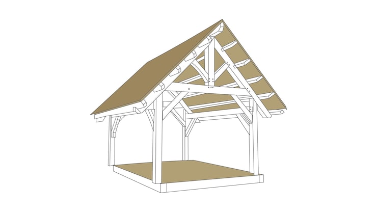 Сборка каркасной беседки 3х4 с двускатной крышей своими руками