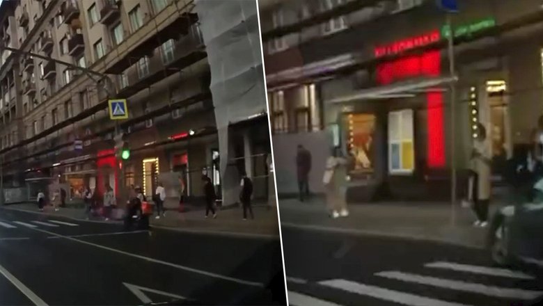 Появилось видео с наездом «Инфинити» на остановку с людьми в Москве